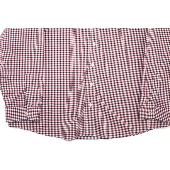Dockers Mens Classic Fit Red Navy Gingham Button-Down Long Sleeve Shirt Size XL - Picture 5 of 9